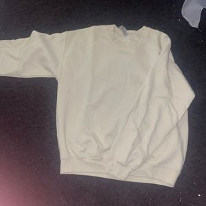 tan crew neck hoodie